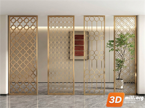 Folding screen Skp Files 